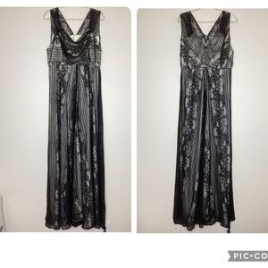 Geode Black Lace Maxi Dress Whimsygoth XL